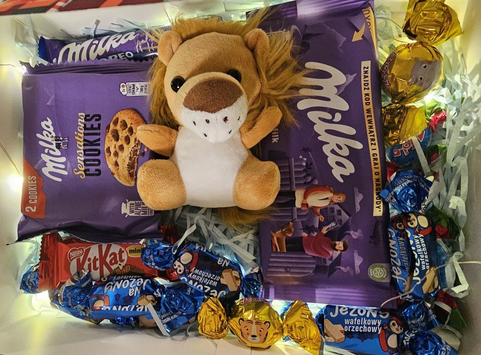 Box prezentowy z maskotka