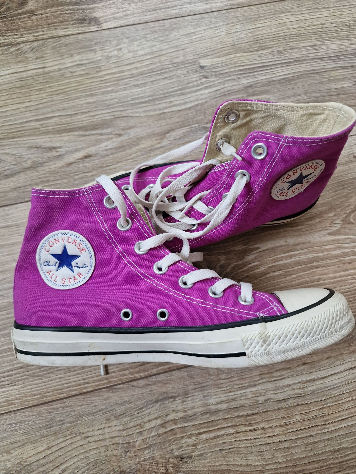 Fioletowe trampki Converse wysokie 37,5 24cm