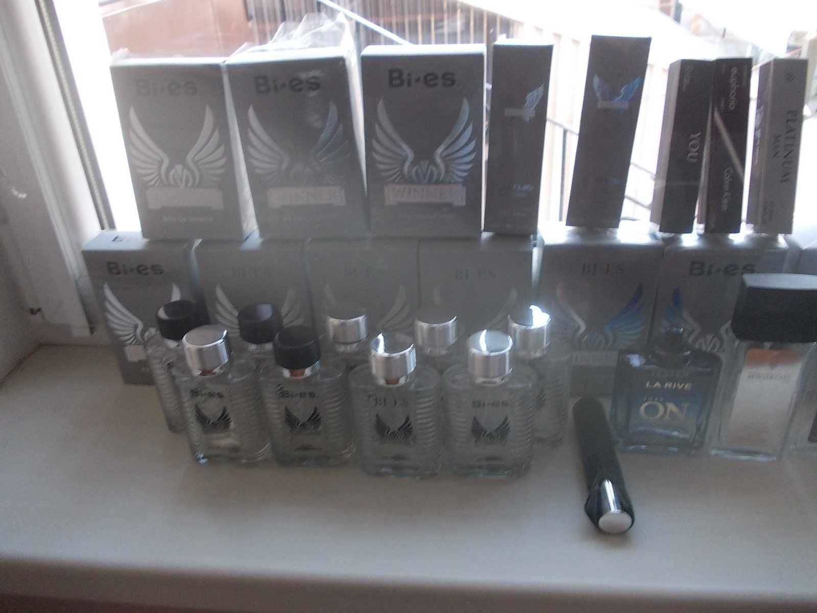 Puste flakony po perfumach Bi-es,Calvin Klein,Hugo Boss itd..
