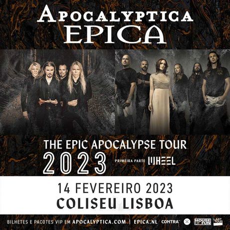 2 Bilhetes APOCALYPTICA / EPICA | THE EPICA APOCALYPSE TOUR