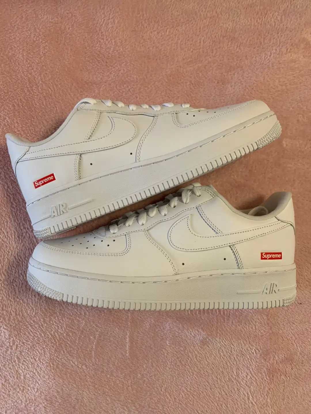 AF1\Powietrze*airDamskieNikeForce1SupremeWhite UnisexTrampki Rozm.44