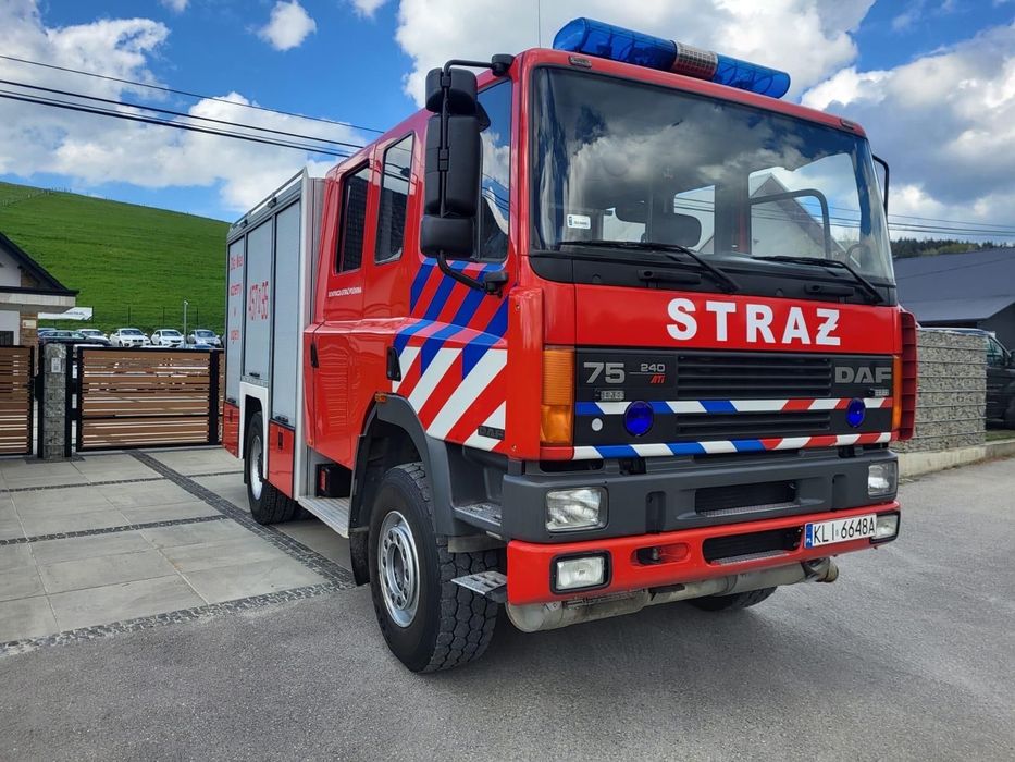 DAF 75 240 ATI  Pożarniczy, Straż Pożarna, super stan, 4x4, blokada CNBOP