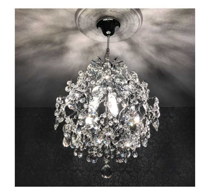 A1A9 Nowoczesny kryształowy żyrandol 3kryształowe abażury sufitowe
