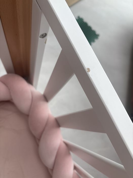 Lozeczko na kolkach kinderkraft 3w1 białe .