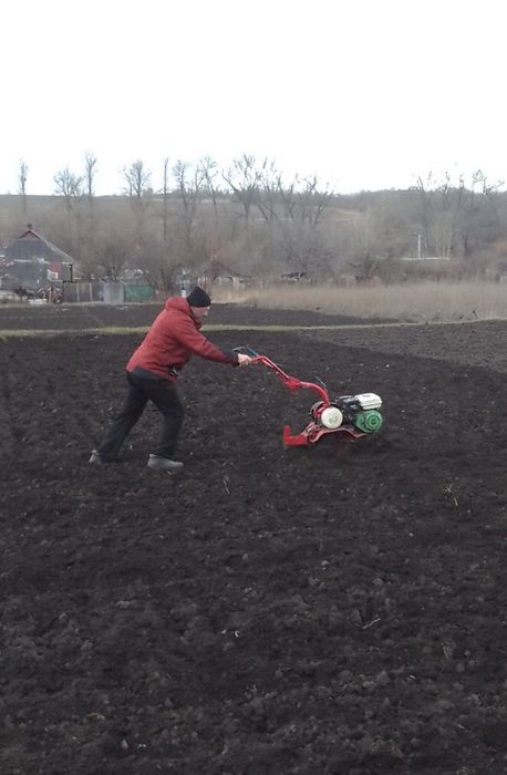 Мотоблоком культивируем участки