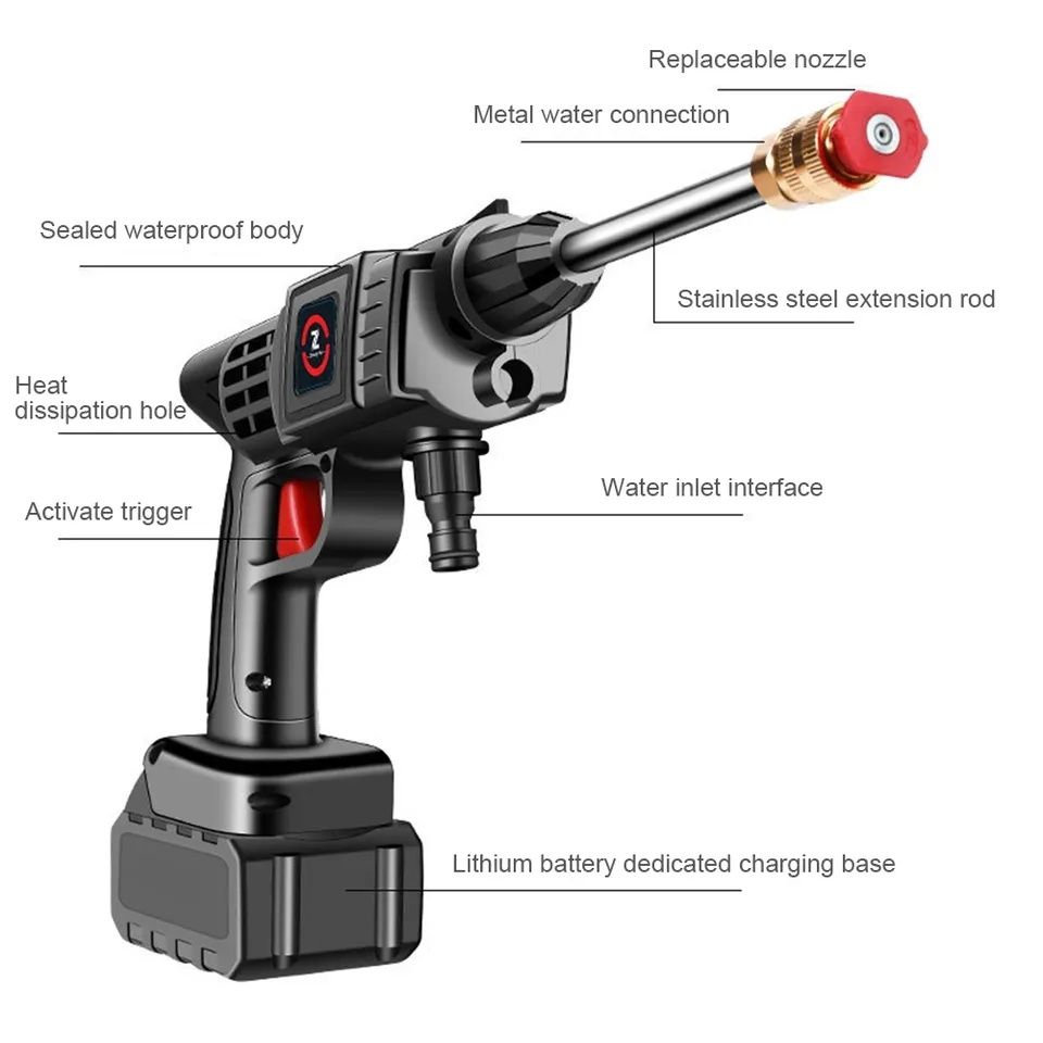Pistola de pressão água portátil