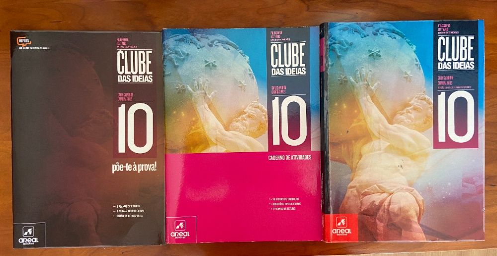 Livro Escolar, caderno de actividades e livro extra Filosofia 10º Ano