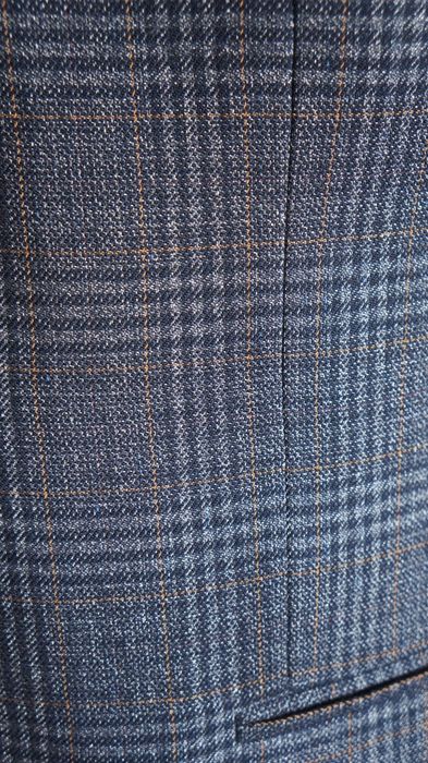 Garnitur Medicine Roz. M Kol. Granatowy Krata Slim Fit