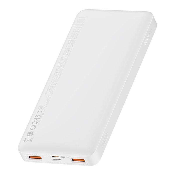 Powerbank Baseus Bipow 10000Mah, 2Xusb, Usb-C, 20W (Biały)