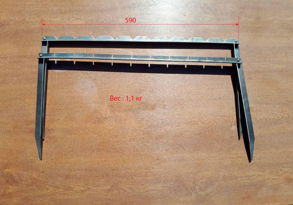 Мангал туриста підставка для шампурів товщина 2 мм розкладний, складни