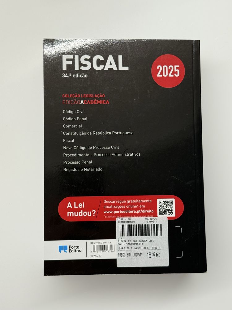 Codigo fiscal IRS 2025 porto editora