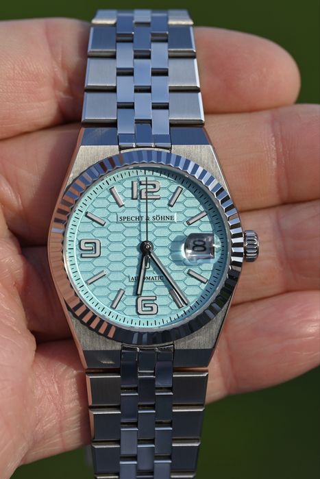 Zegarek autmatyczny Specht&Söhne, jasno  niebieski, 37 mm