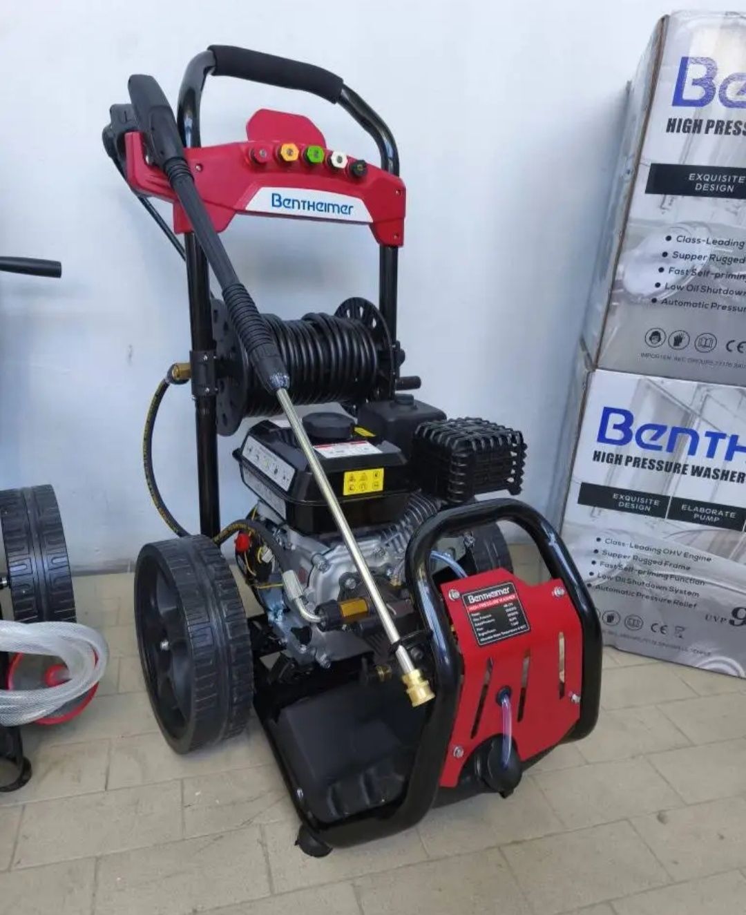 MAQUINA de lavar a pressão a gasolina BENTHEIMER5
* motor 7.0 CV a 4te