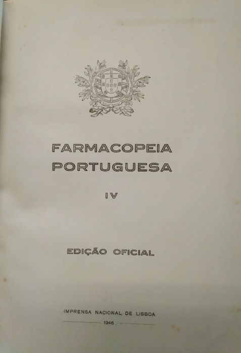Farmacopeia Portuguesa - Edição de 1946