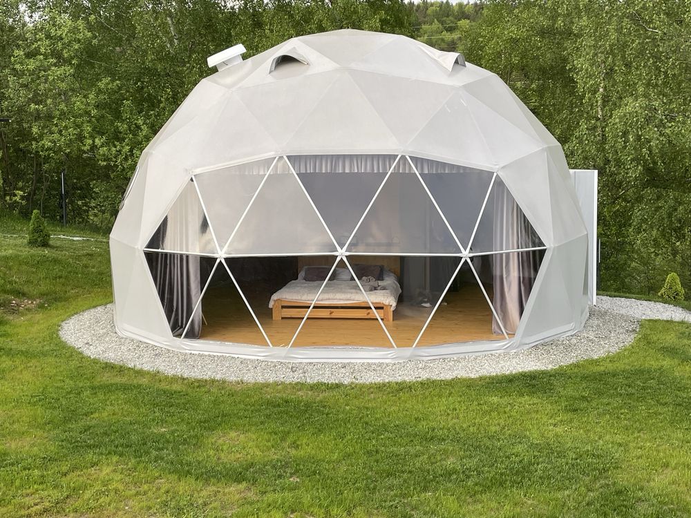 Glamping, 7m, namiot sferyczny, kopułowy