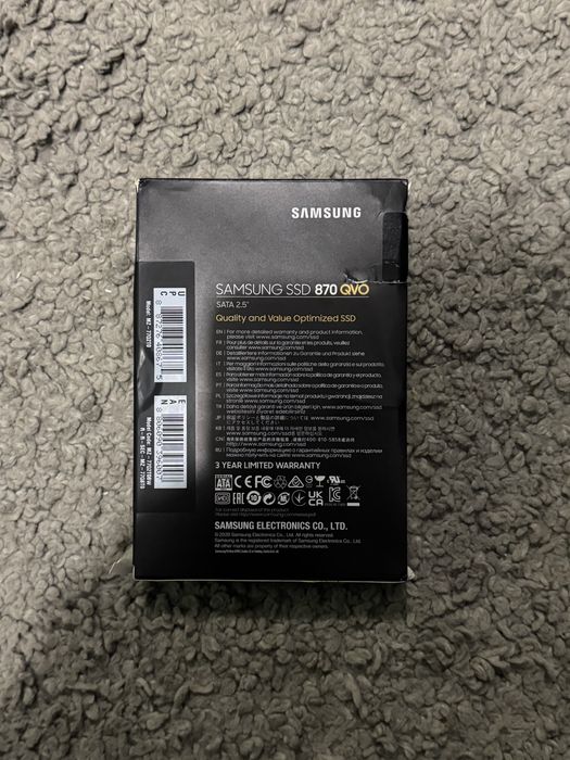 Ссд Samsung 2тб 870 QVO 2TB 2.5" SATA III QLC (MZ-77Q2T0BW)