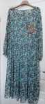 Sukienka z 3 falbanami w stylu boho, Exxpose Line, 2XL (44)