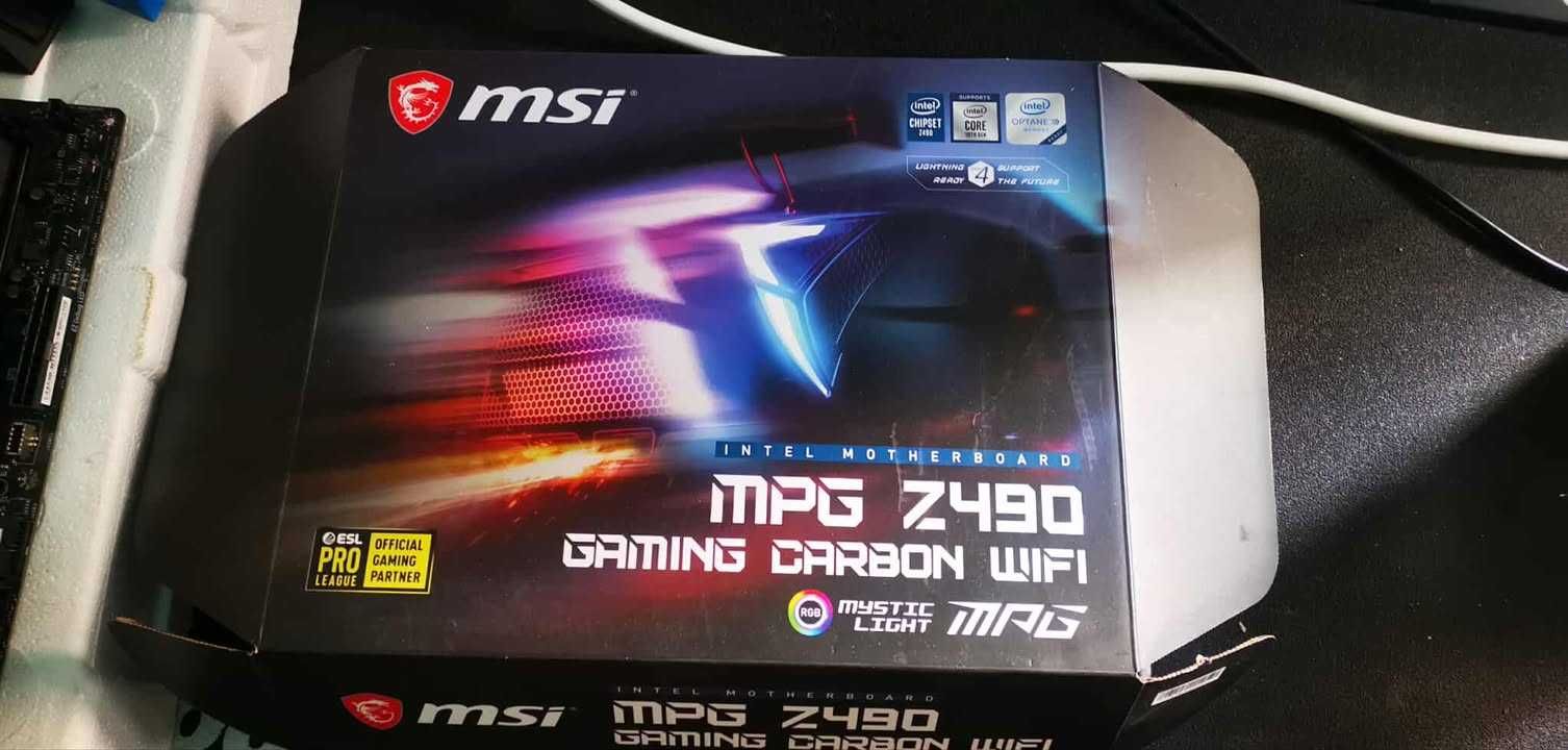 I9 10900k + Płyta głowna Msi mpg z 490  + 32 gb ram cl 16 3600