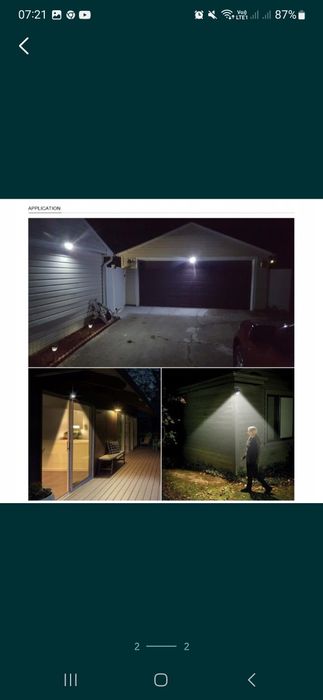 LAMPA SOLARNA 20LED Z CZUJNIKIEM RUCHU I zmierzchunowy mozliwość wysy