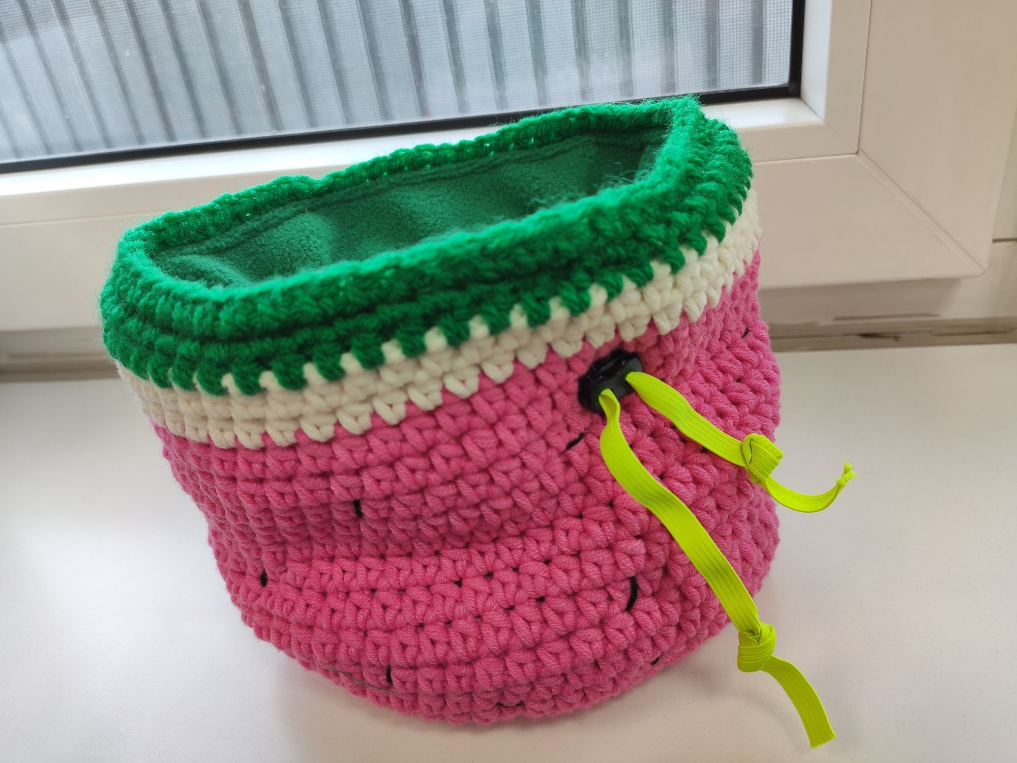 Woreczek na magnezję, śmieszny worek na magnezję Handmade, arbuz