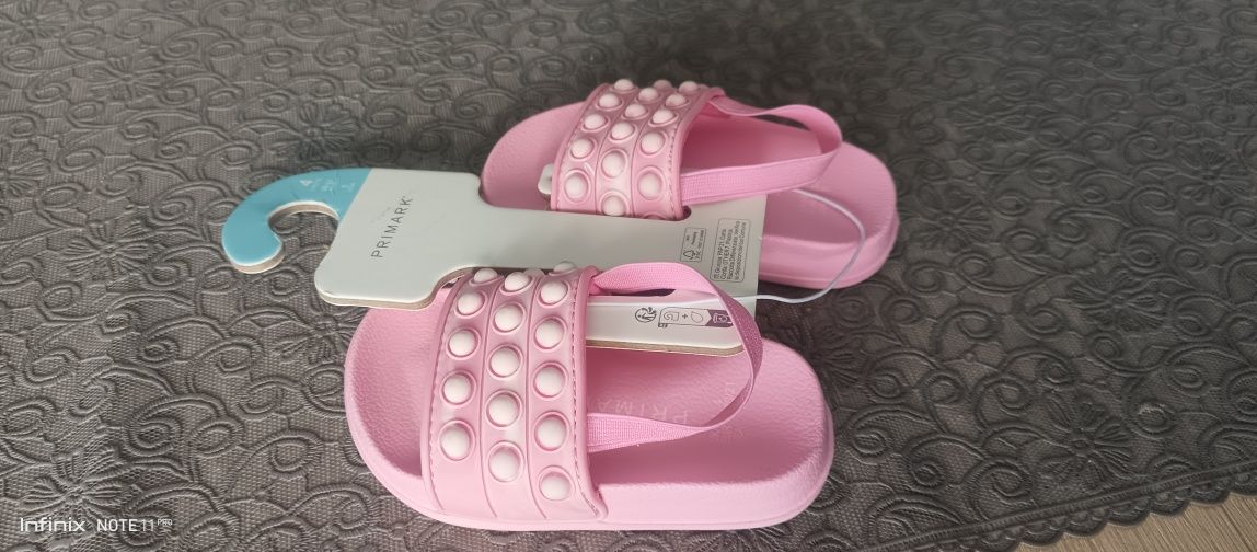 Nowe sandały klapki buciki letnie PRIMARK dla dziecka r. 20-21 różowe