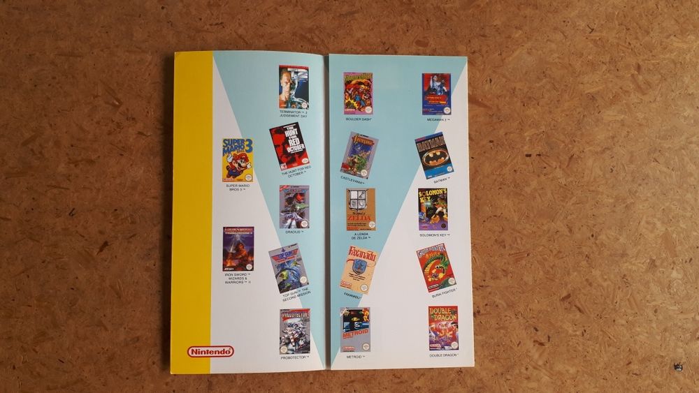 Publicidade oficial Nintendo NES com jogos (novo, 1992, raro)