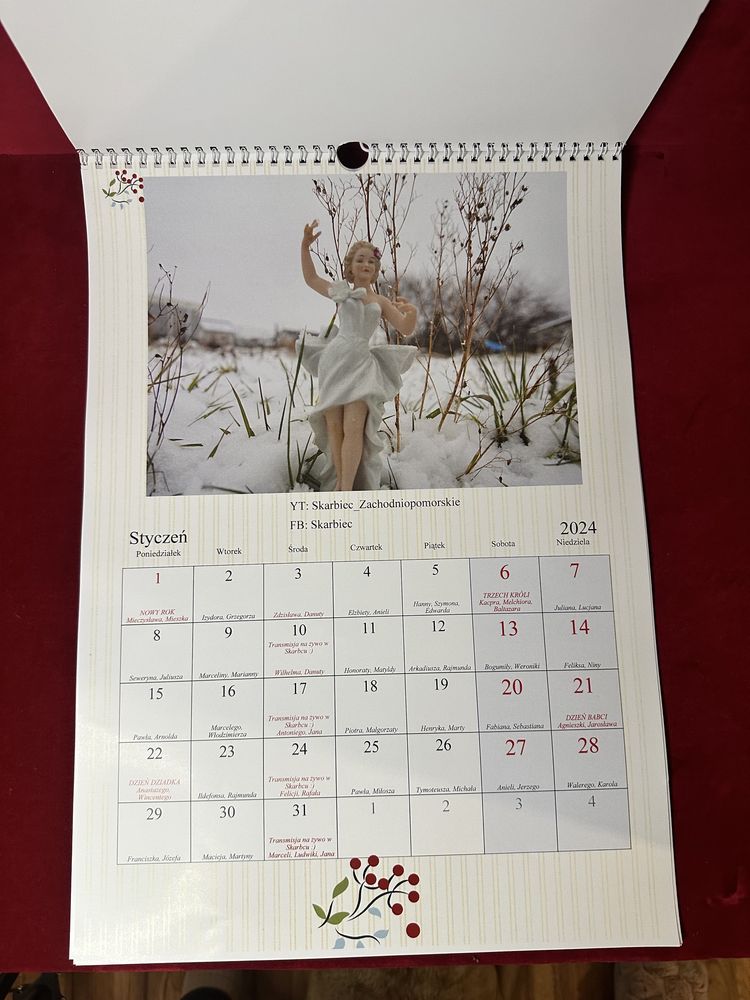 Kalendarz 2024 porcelana Wallendorf oraz Schaubach Kunst