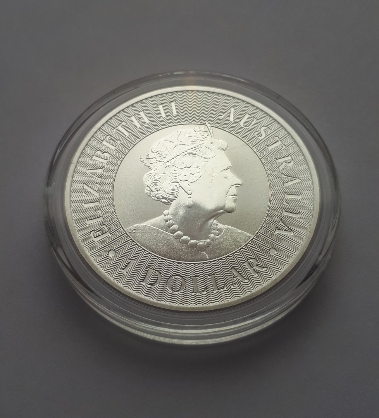монета "Австралійський кенгуру" рік 2021, срібло 999.9 1oz.
