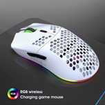 Rato Gaming Wireless com RGB- Perfurado (leve)