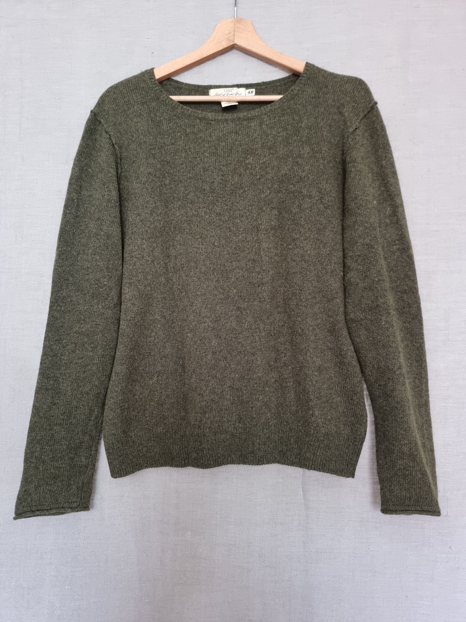 Sweter Sweterek ciemnozielony H&M L.O.G.G. 38