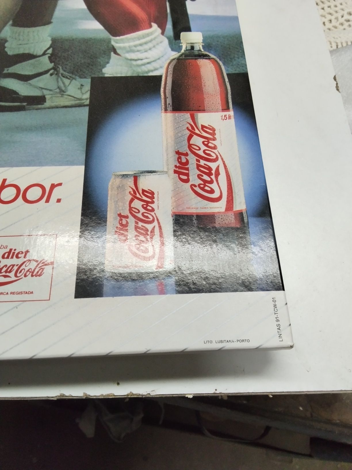 Publicidade em cartão Coca-Cola