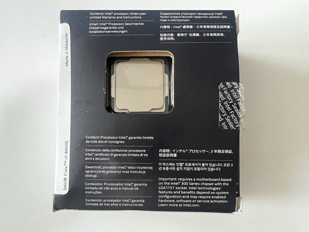 Procesor CPU Intel core i5 8600k