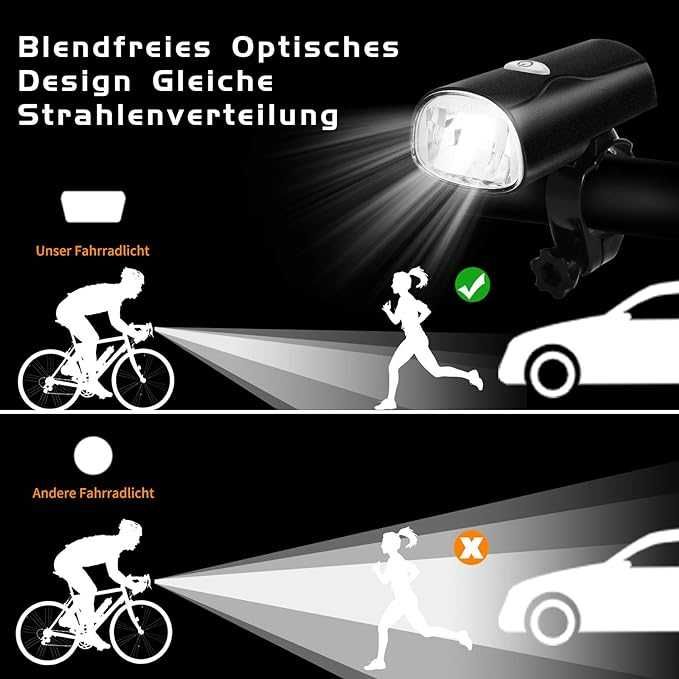 Світлодіодний набір велосипедних ліхтарів Tatopa, USB-перезаряджуваний