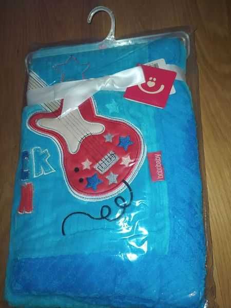 Kocyk Bobobaby Niebieski z gitarą- 76x102