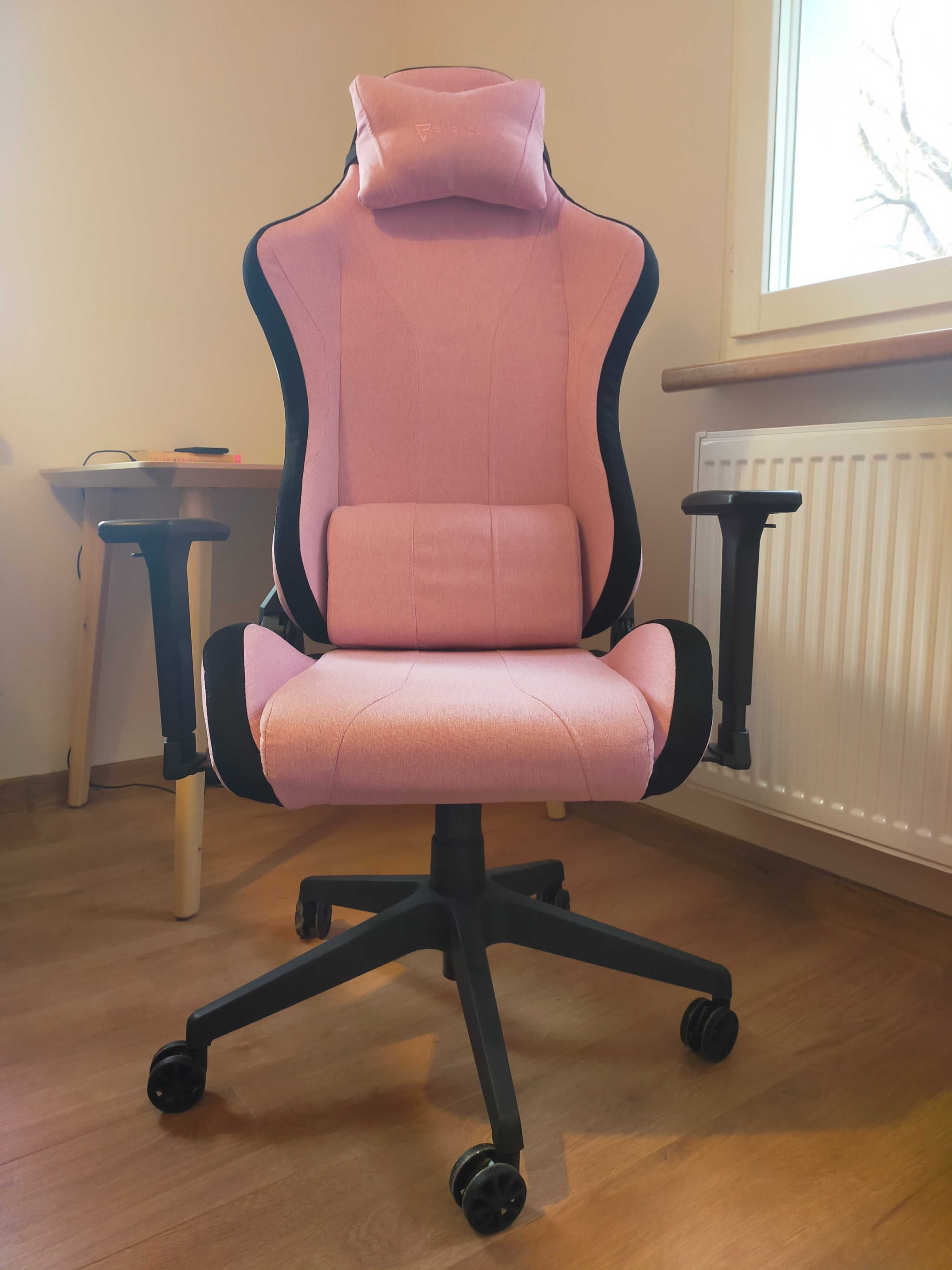 Fotel biurowy, krzesło obrotowe gamingowe, praktycznie nowe