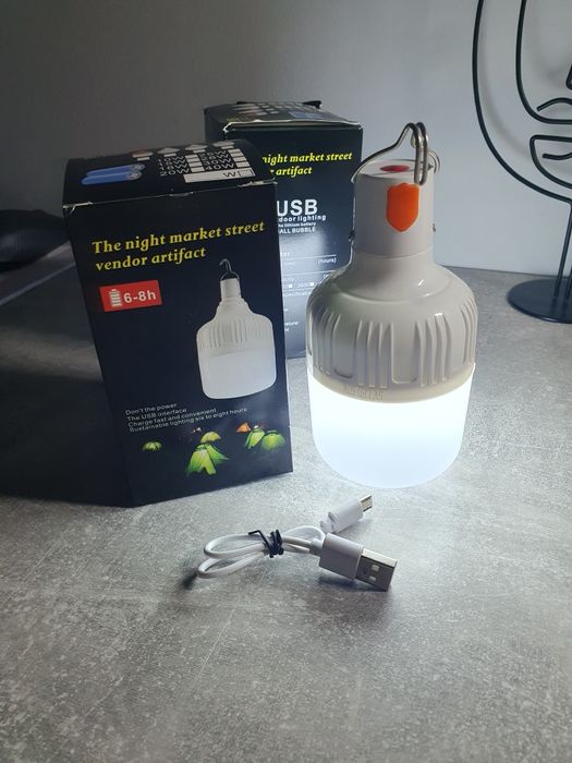 LED лампа для кемпінгу 60 W з підзарядкою USB