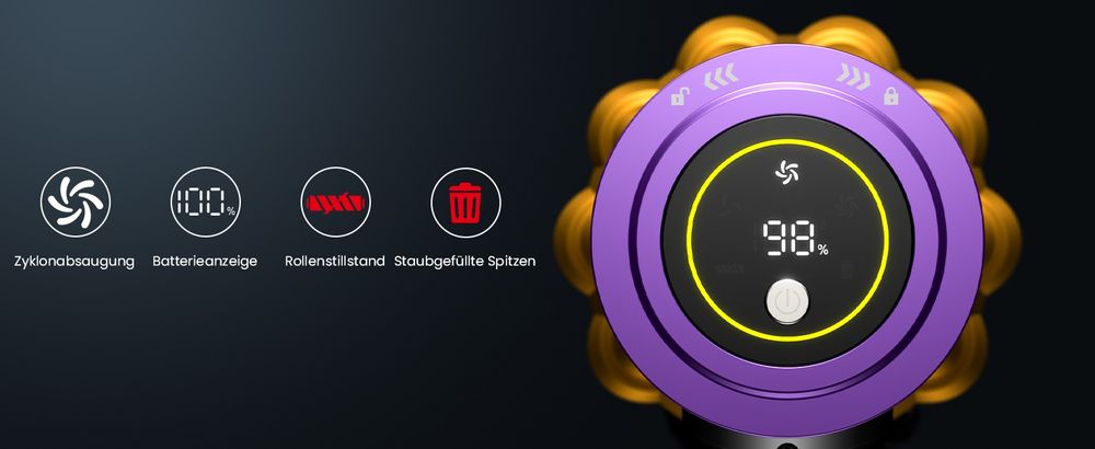 Акумуляторний пилосос Anyson 45000Pa/550W