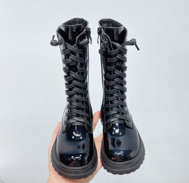 Дитячі зимові чоботи черевики (шкіра) розмір 32