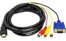 Кабель HDMI -> VGA/3xRCA PowerPlant
