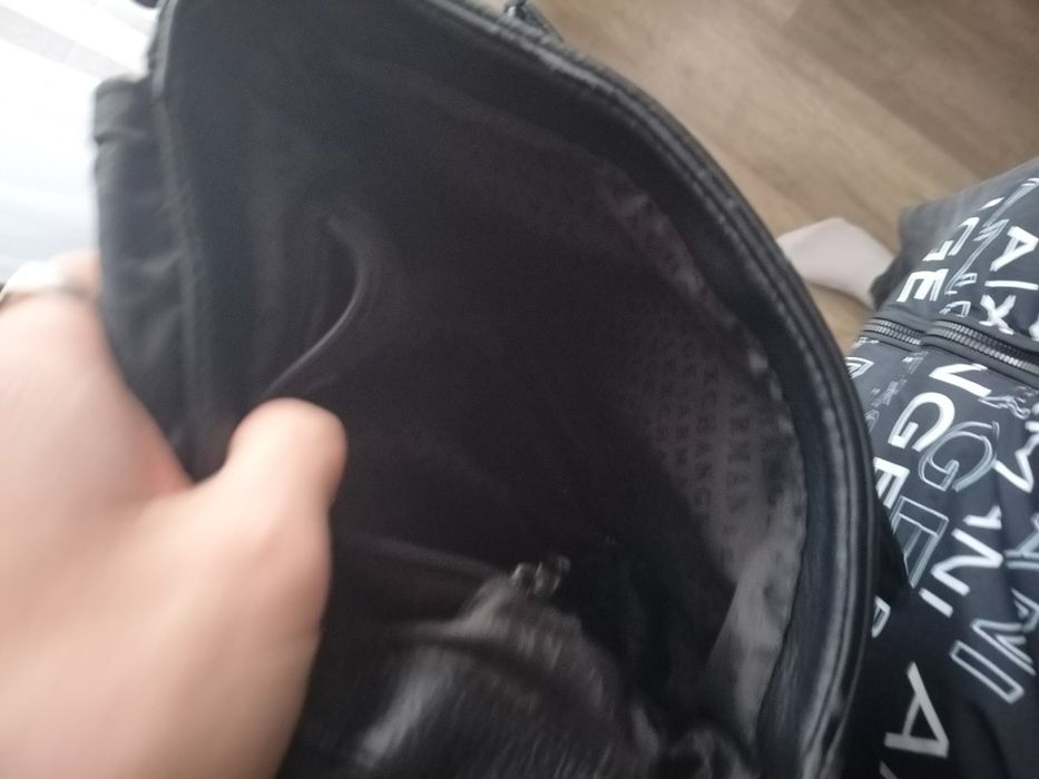 Чёрная мужская Кожаная Барсетка Armani Exchange