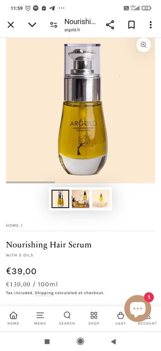 ARGOLD Nourishing Serum prawie cały