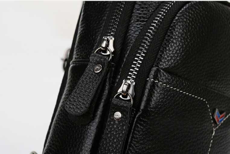 Чоловіча кожаная мужская бананка слінг сумка нагрудна з шкіри кожи