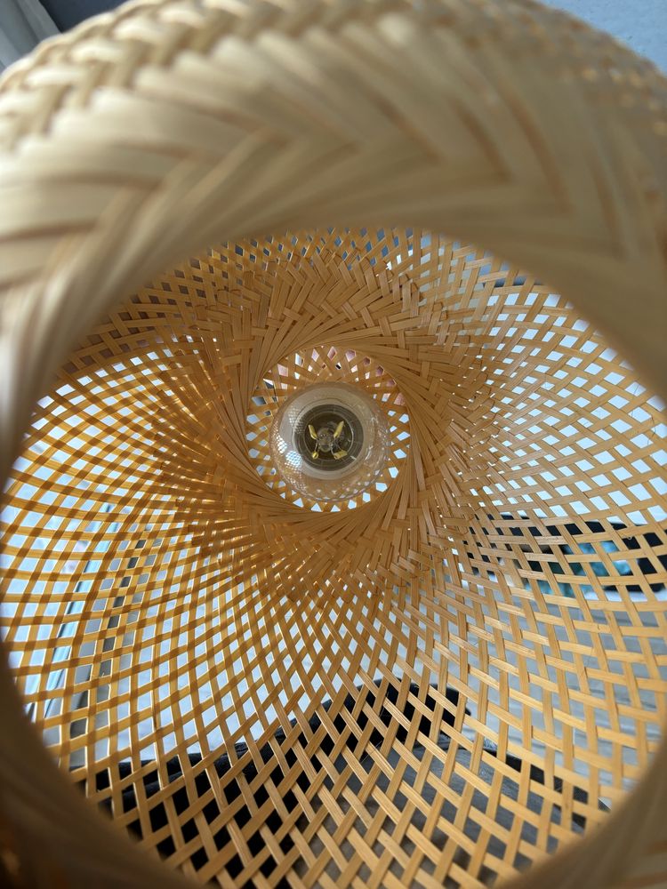 Żyrandol inspire bambusowa lampa wiszaca ozdobna żarówka 39x35 cm