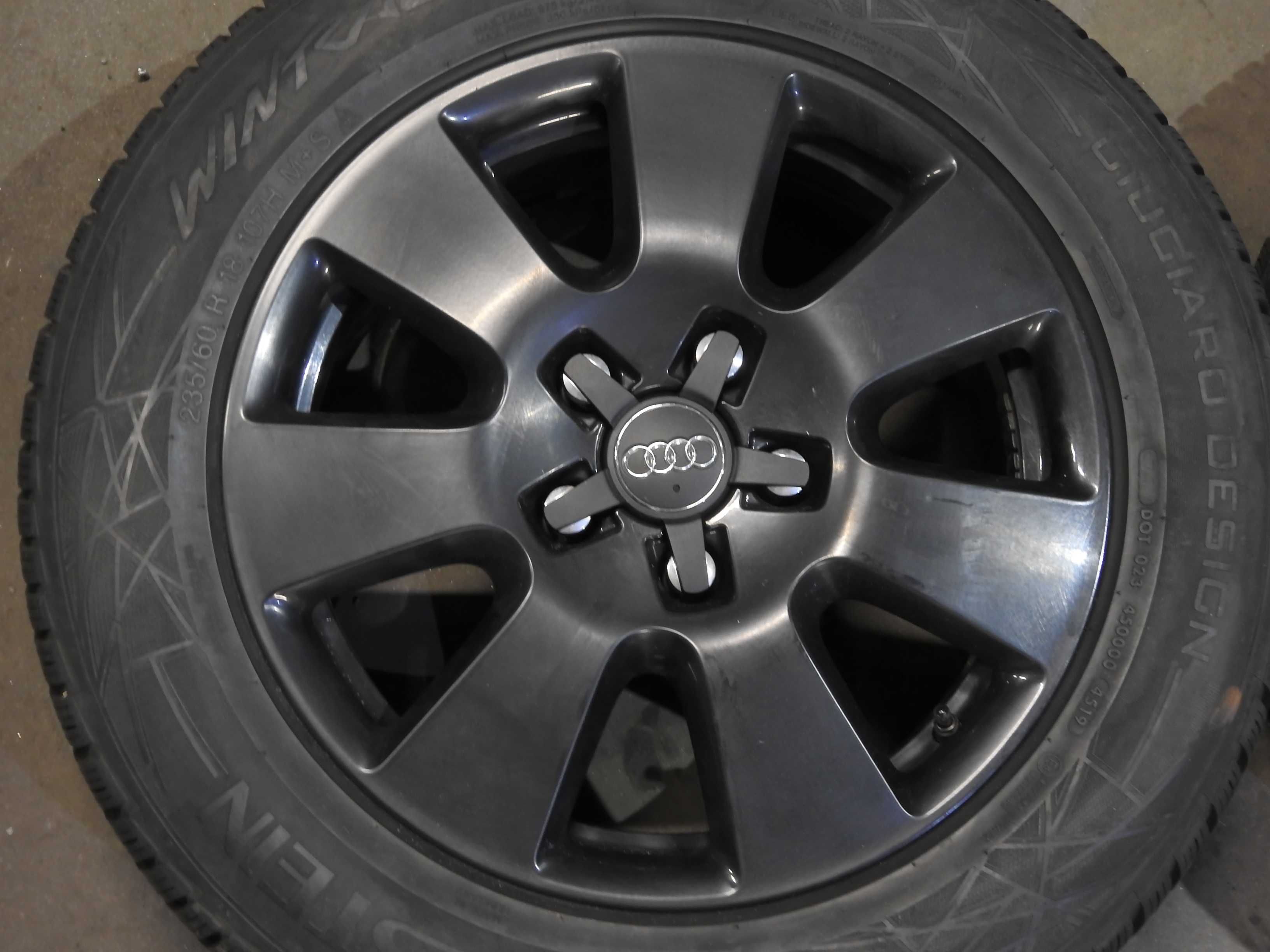 4×Alufelgi Audi Q7 4L0 7,5J 18" 5x130 ET53  Czarne Oryginał BDB+