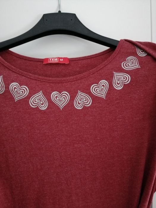 Bordowa ciążowa sukienka TXM sportowa M