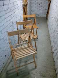 Zestaw 3 krzesła składane drewniane IKEA TERJE