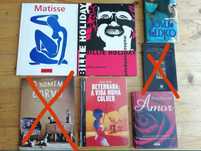 Livros variados de BD, pintura e literatura