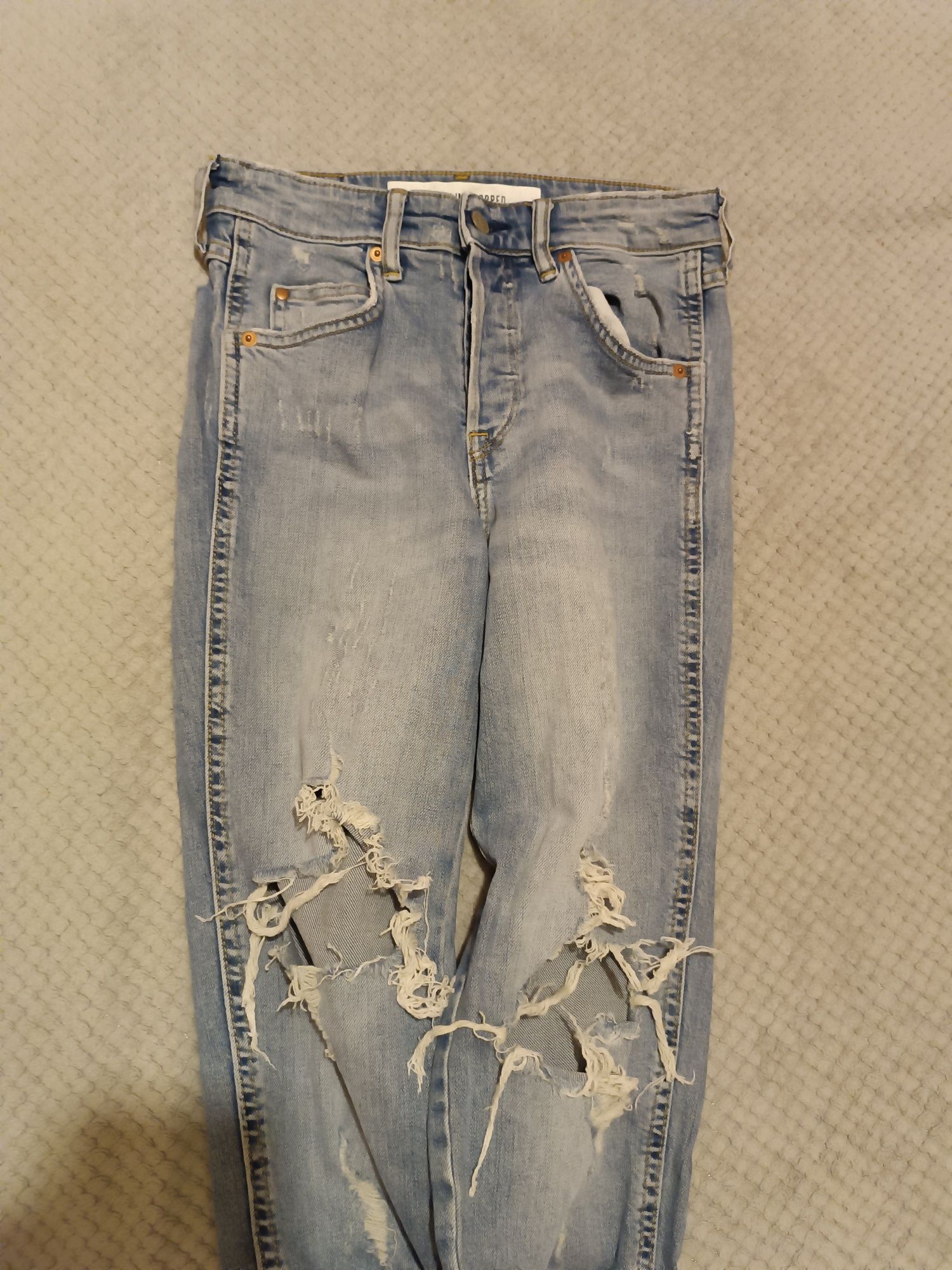 Spodnie Dżinsy H&M 34 High Slim Cropped