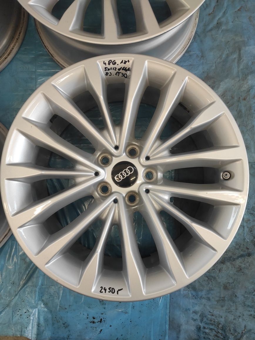 486 Felgi aluminiowe AUDI R 18 5x112 otwór 66,6 Bardzo Ładne