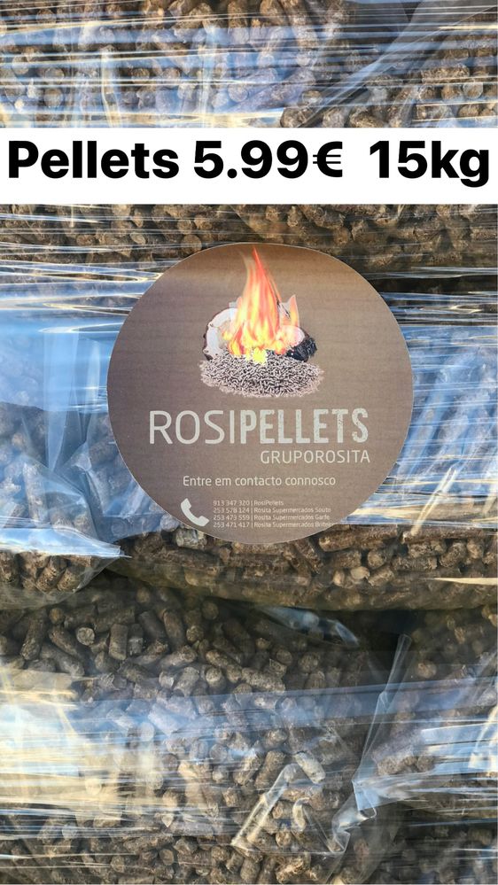 Pellets saco 15kg 100% madeira